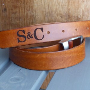 Ceinture personnalisée cuir, cadeau personnalisé image 2