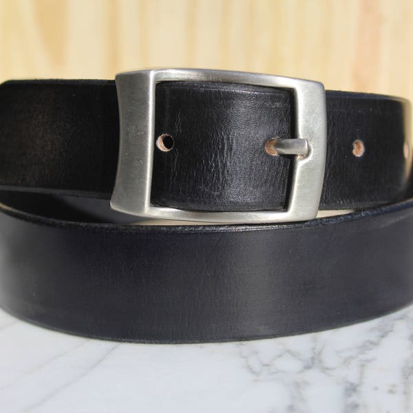 Ceinture cuir homme noir  "Noir Eben"