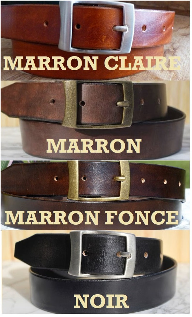 Ceinture personnalisée cuir, cadeau personnalisé image 4