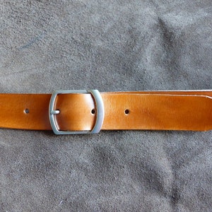 Ceinture cuir femme marron Brut image 3