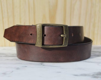 Herren-Ledergürtel „Vintage Brown“