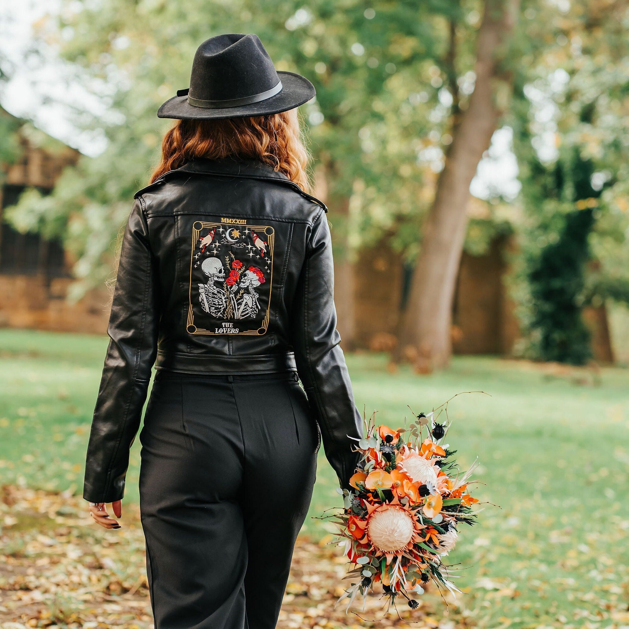 Rose Leather Jacket Etsy Singapore