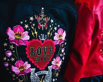 Ameri ROSE EMBROIDERY JACKET ジャケ