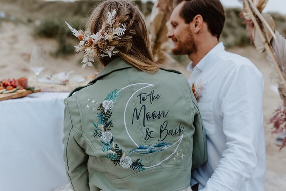Leather shop bride jacket