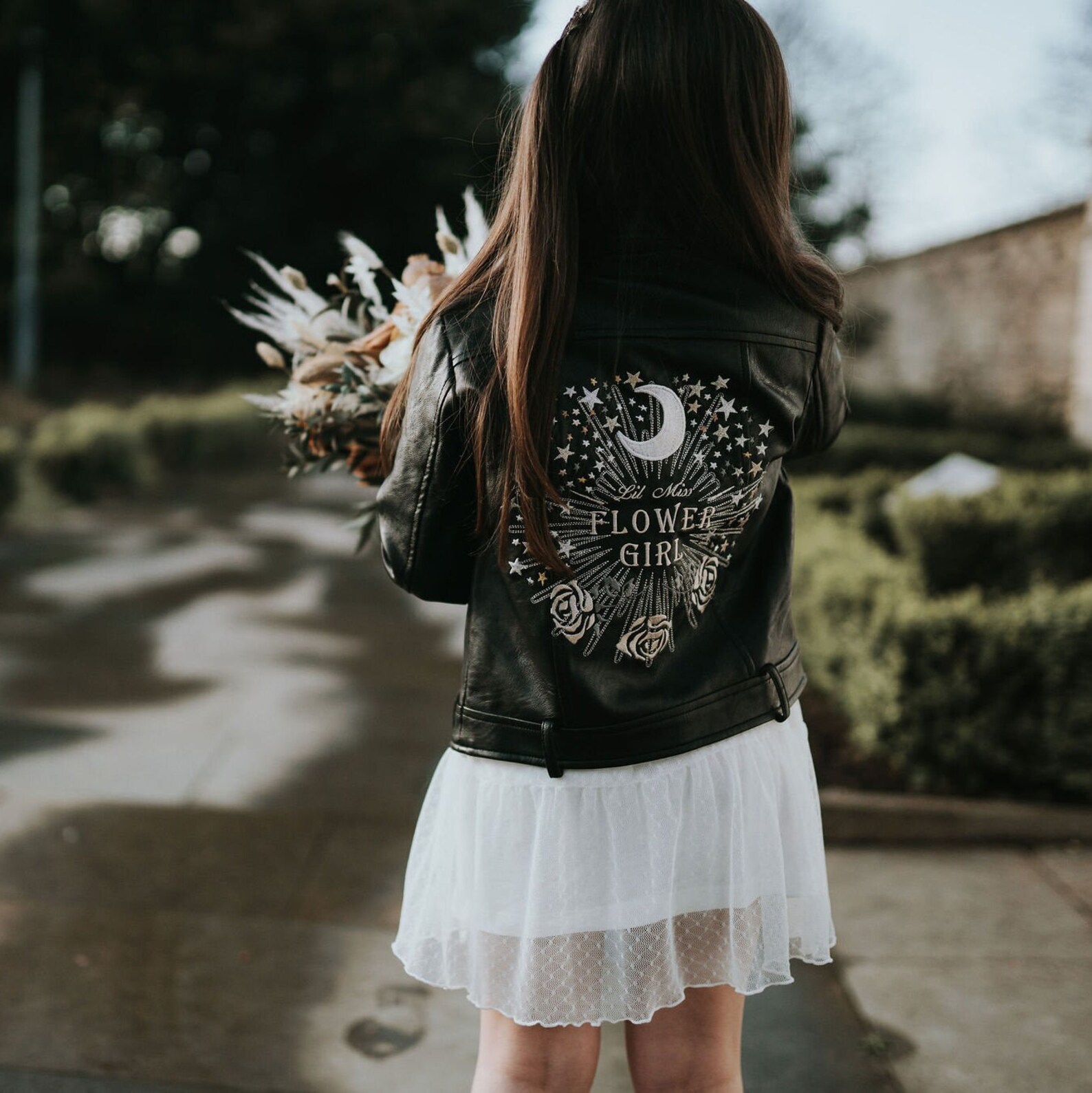 Flower Girl Jacket Celestial Starry Night Black Boho Faux Etsy UK
