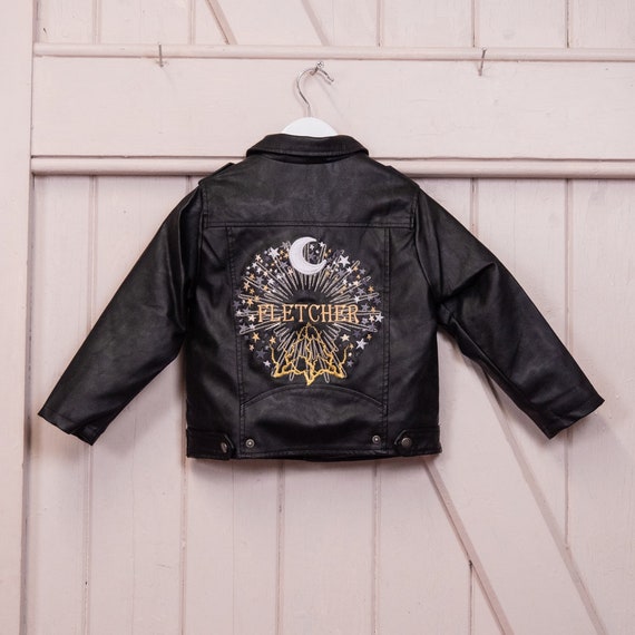 Buy Personalized Boys Jacket Embroidered Biker Jacket Custom