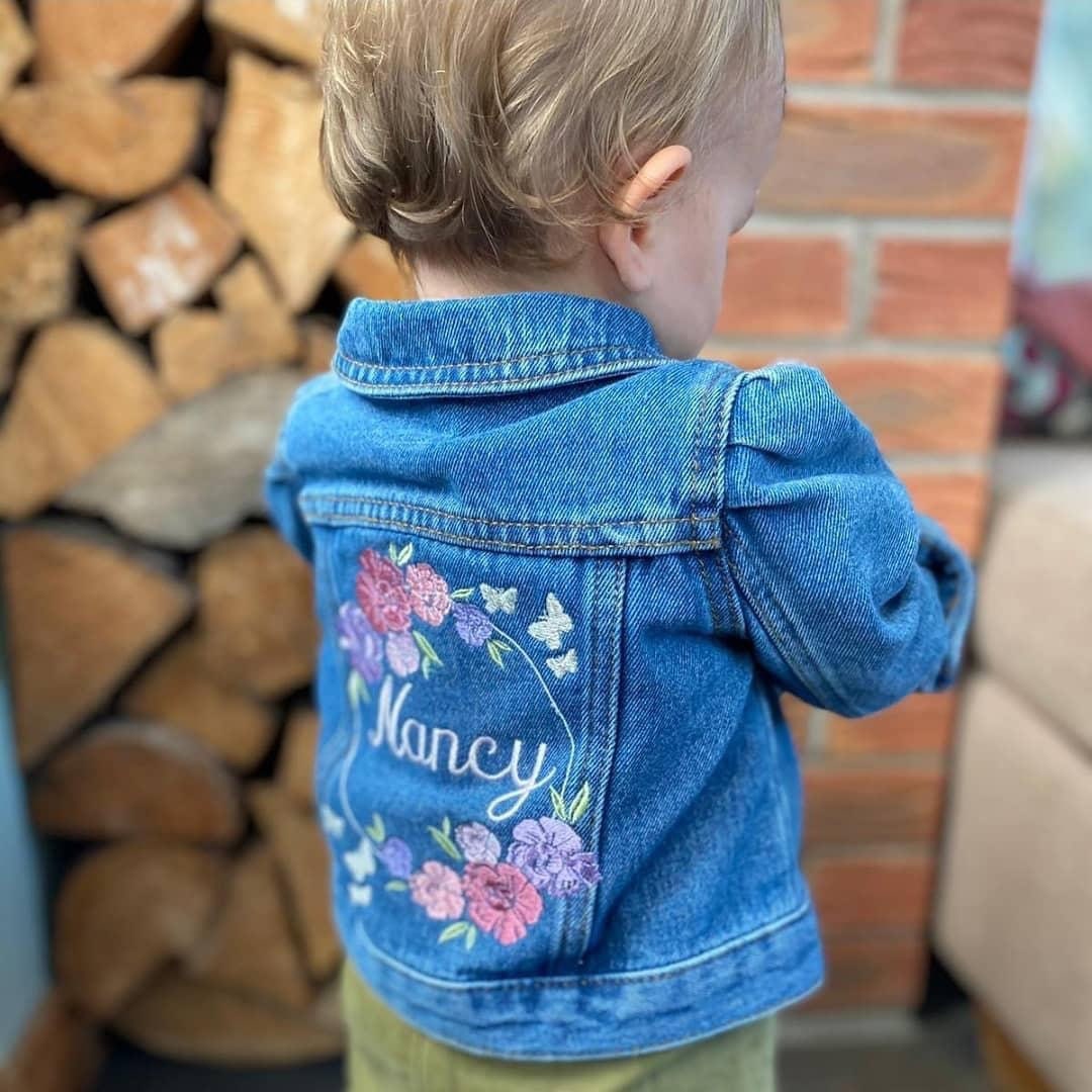 First Christmas Gift Baby Denim Jacket Embroidered Jacket - Etsy Ireland