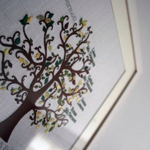 Embroidered Family Tree Tapestry Best Wedding Gift for Couple image 8