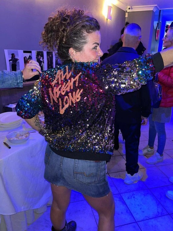 Long rainbow jacket sale