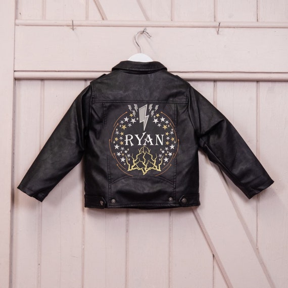 Embroidered biker cheap jacket