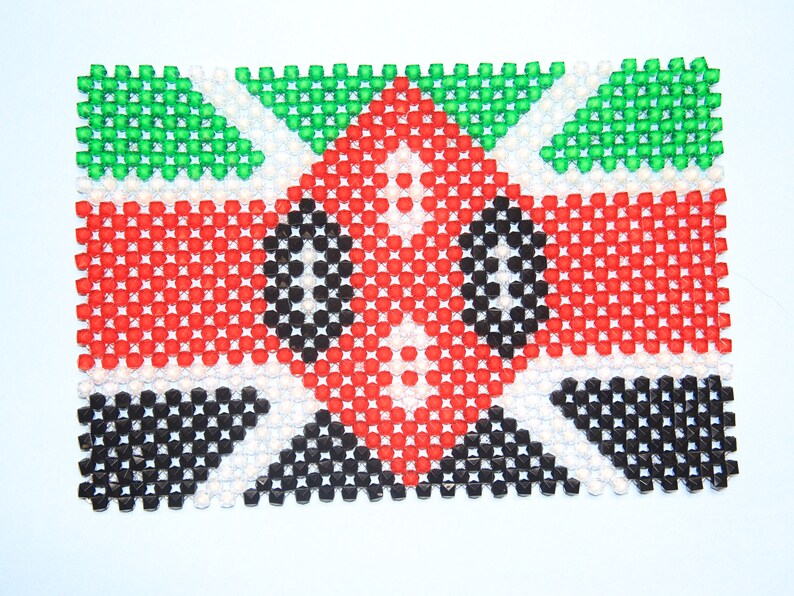 Kenya Flag Beaded Dining Table Mat African Beaded Dining Etsy
