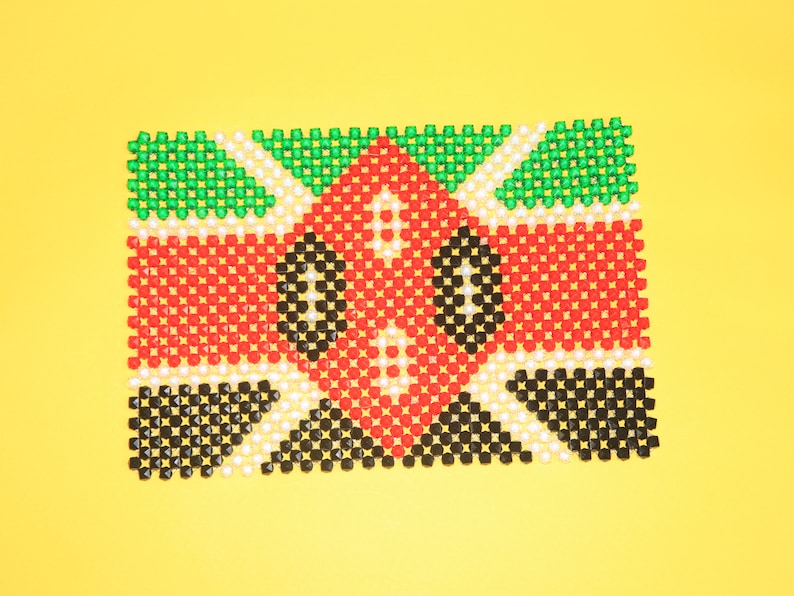 Kenya Flag Beaded Dining Table Mat African Beaded Dining - Etsy
