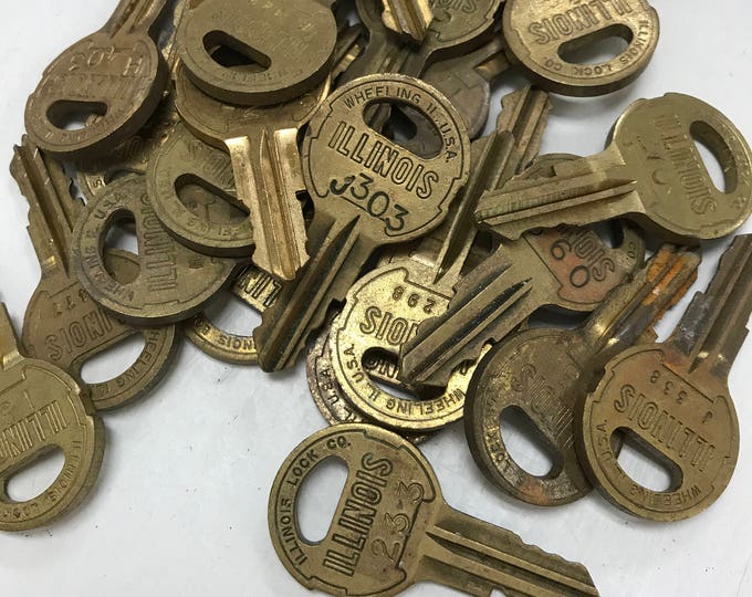 BULK Illinois Lock Co Keys Set of 25 Etsy