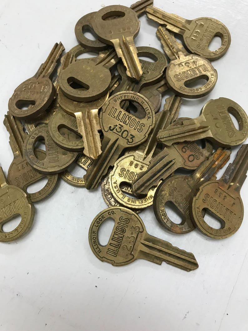 BULK Illinois Lock Co Keys Set of 25 Etsy