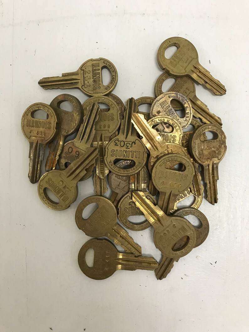 BULK Illinois Lock Co Keys Set of 25 Etsy