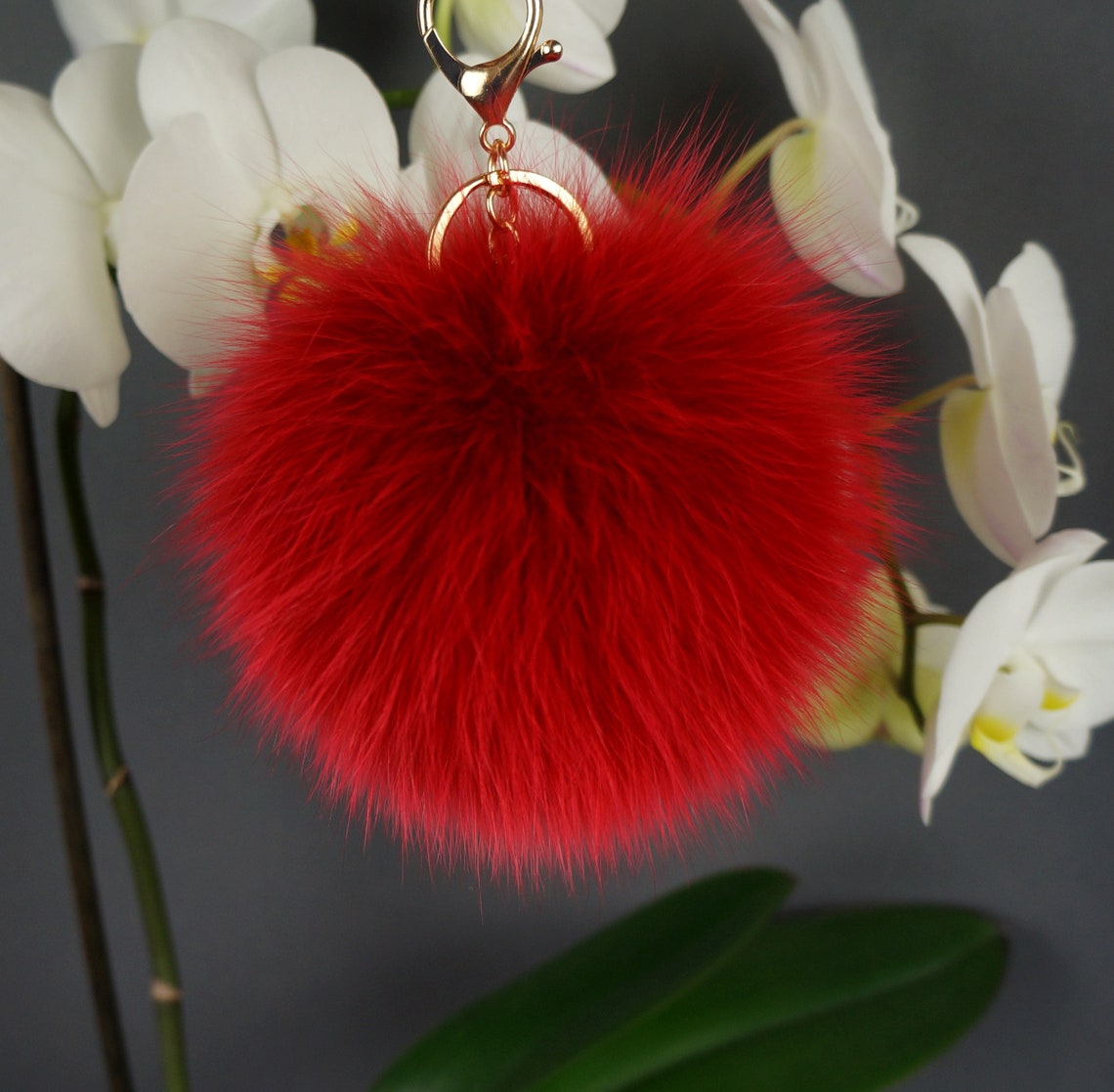 Fur Keychain/ Bag Charm Keyring/ Fluffy Fur Key Chain/fox Fur Etsy