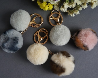 Schlüsselanhänger aus Kunstpelz Pom Pom: Taschenanhänger, Taschenanhänger
