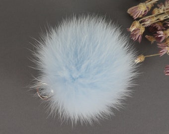 Portachiavi Soffice A Forma Di Volpe – Pompon In Finta Pelliccia – Ciondolo Unisex Per Chiavi E Borsa