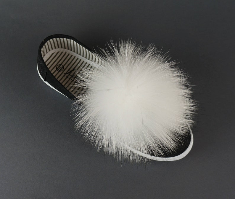 Pair shoe clips Fur shoe clips Fur pom pom Fox fur pompom Etsy