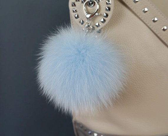 Portachiavi Soffice A Forma Di Volpe &ndash; Pompon In Finta Pelliccia &ndash; Ciondolo Unisex Per Chiavi E Borsa