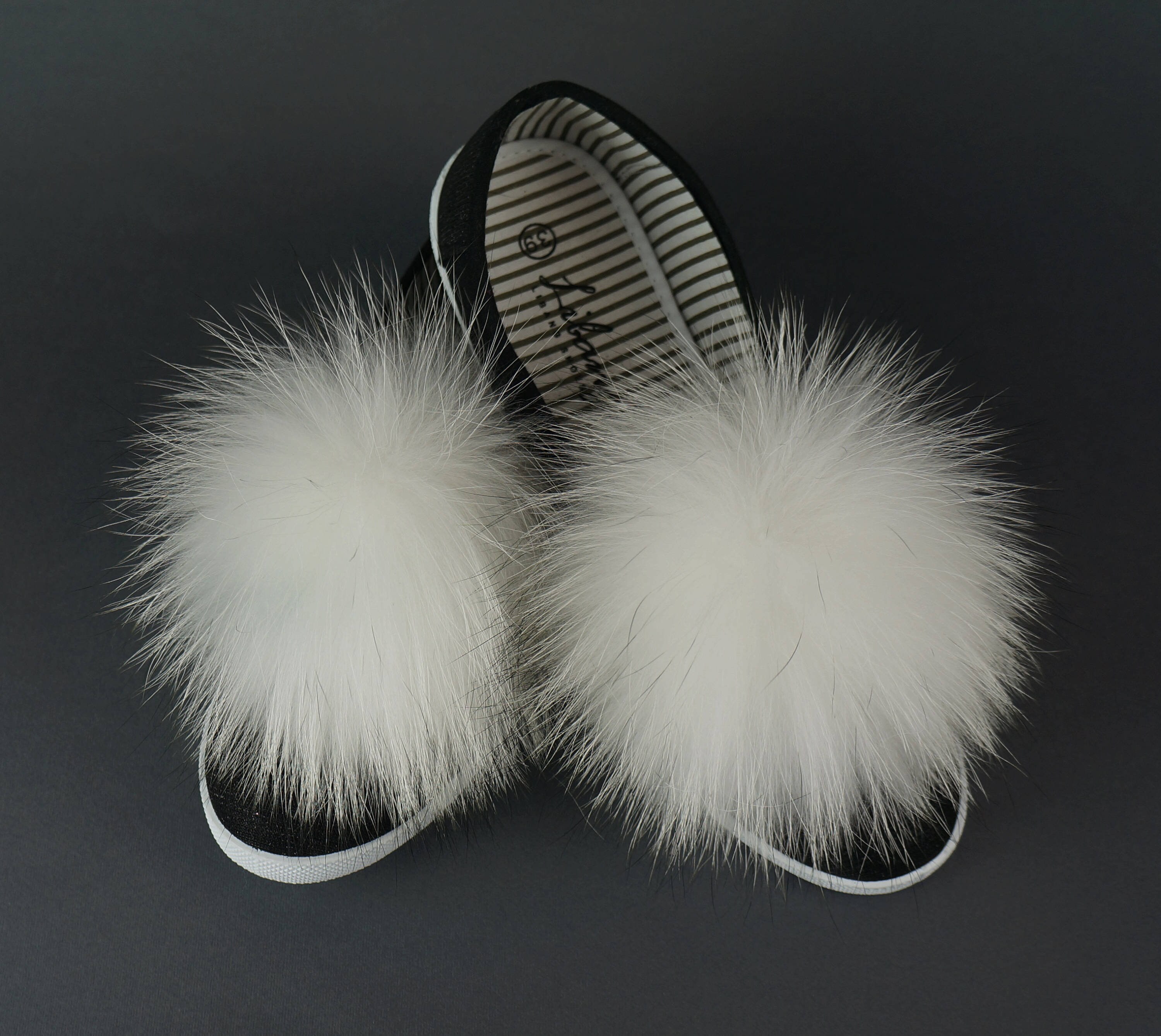 Pair shoe clips Fur shoe clips Fur pom pom Fox fur pompom Etsy
