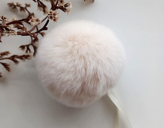 Detachable Rex Rabbit Fur Pom Pom: Hat Accessory (7-8 Cm) - Etsy