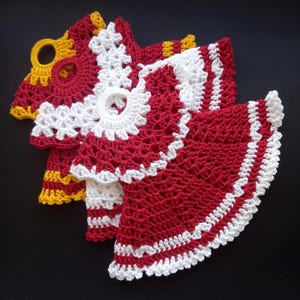 Agarradera de crochet para vestido: almohadilla térmica de algodón hecha a mano