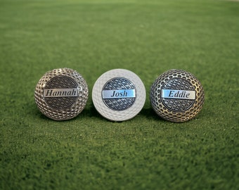 Golf Ball Marker - Poker Chip Holder with personalized golfball marker