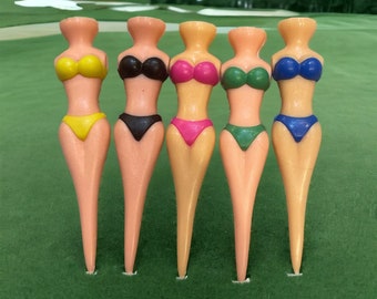 Hand Painted Bikini Golf Tees (5)
