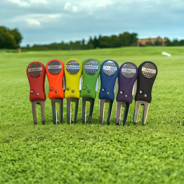 Personalized Golf Ball Marker with Magnetic Divot Tool