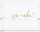 Wedding Logo Wedding Monogram Wedding Initials Wedding Design Premade Logo Watercolor Wedding Logo Save the Date Wedding Logo Design