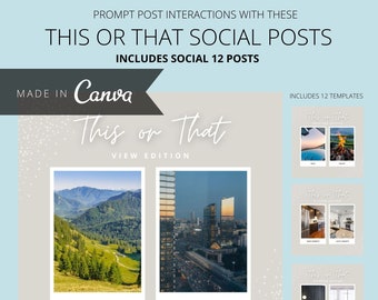 Bienes raíces Esta o aquella publicaciones en redes sociales / Plantilla de bienes raíces / Plantillas de Canva para agentes inmobiliarios / Fotos de publicaciones de Instagram de Facebook incluidas