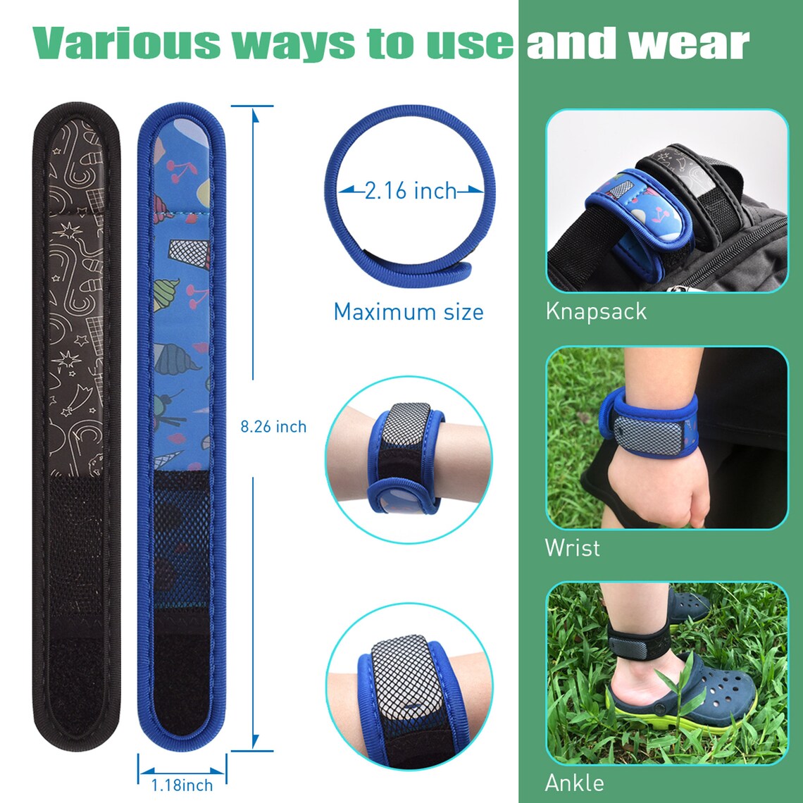 Mosquito Bracelet 2 Pack with 4 Essential Oils Refills Etsy