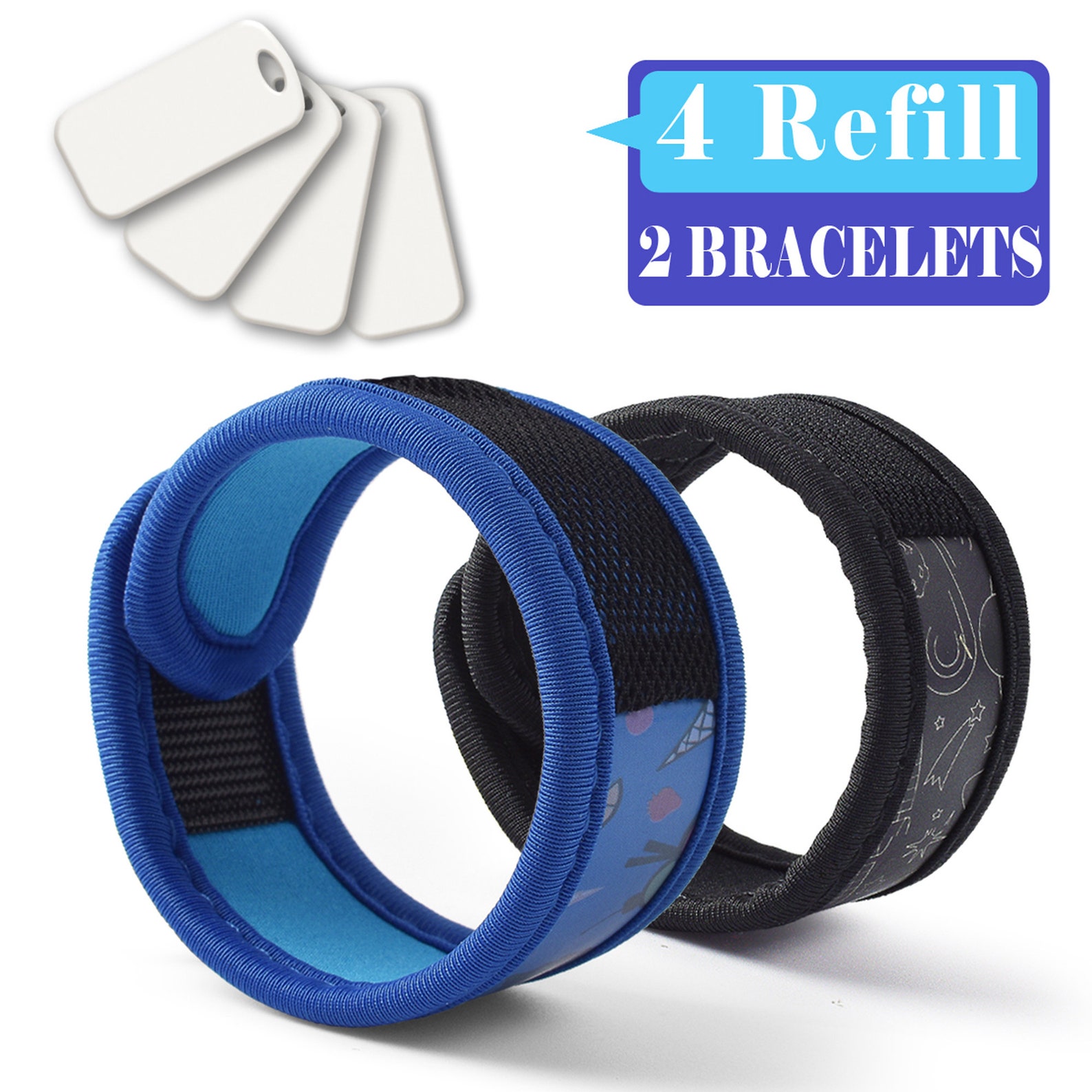 Mosquito Bracelet 2 Pack with 4 Essential Oils Refills Etsy