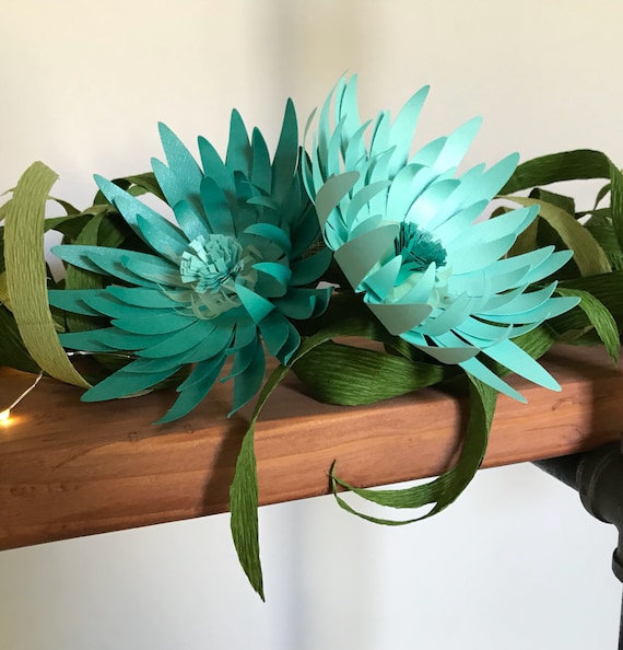 Night Blooming Paper Cactus Flower Paper Flower Cactus Etsy