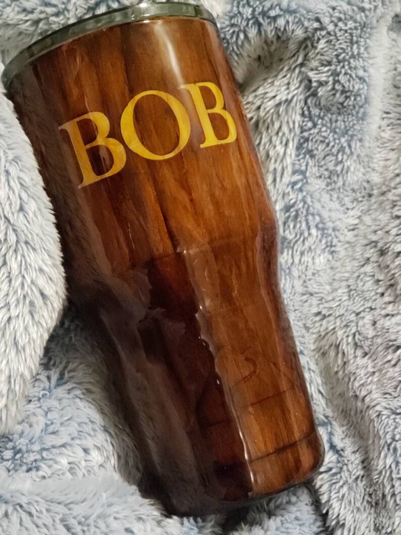 Wood grain epoxy tumbler Etsy