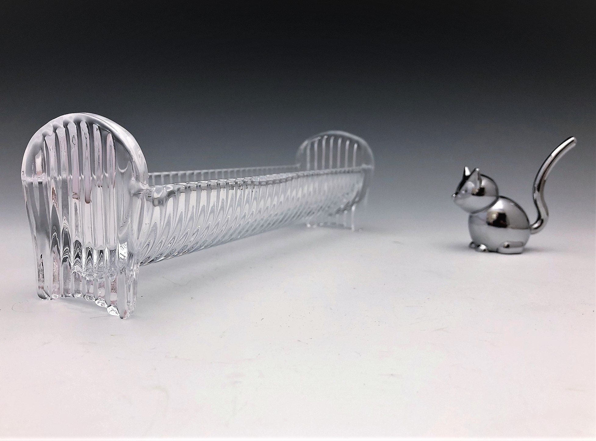 Glass Cracker Tray Utensil Holder Cookie Rack