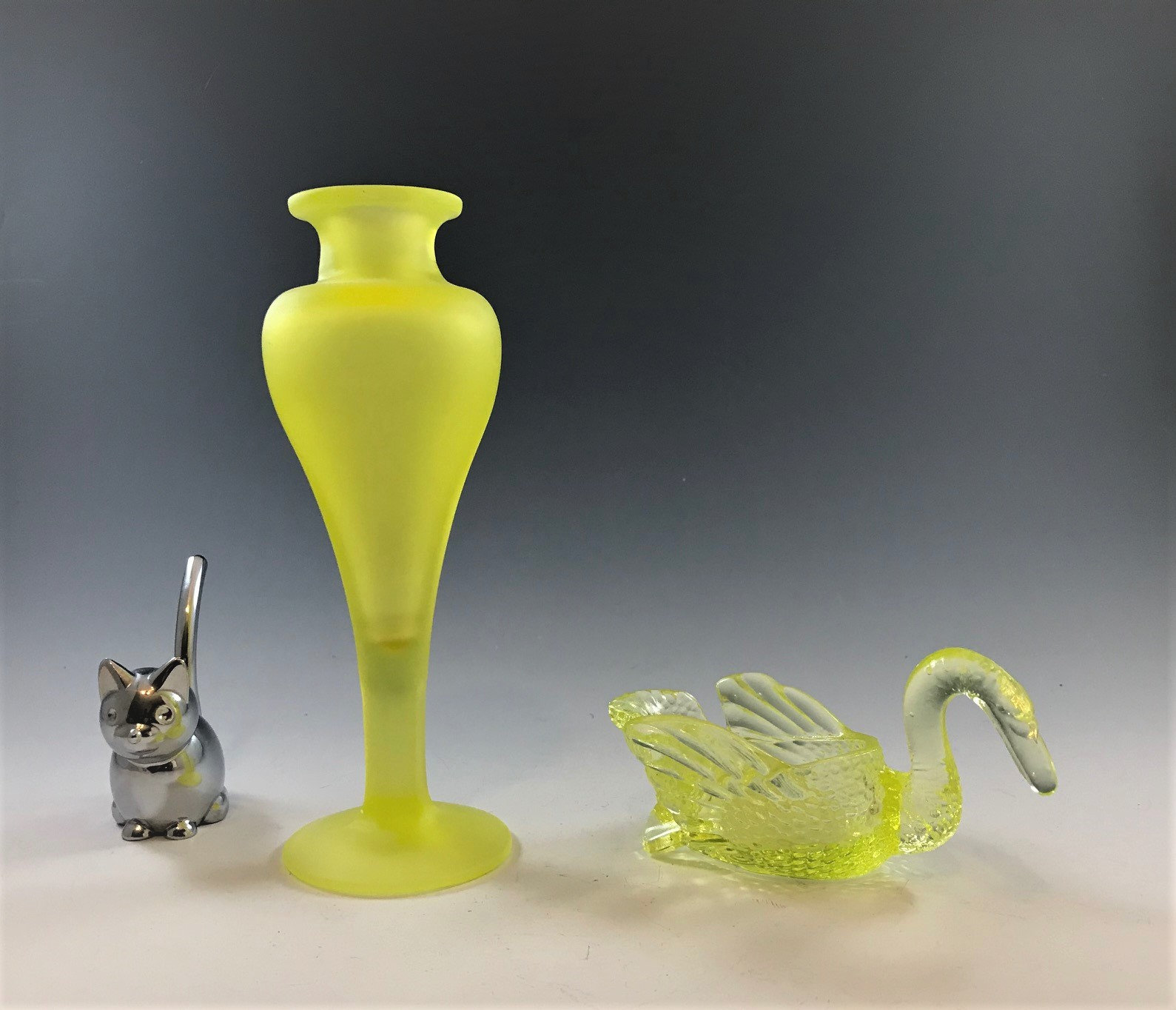 Uranium/Vaseline Glass Collector's Starter Kit 4 Assorted Pieces of