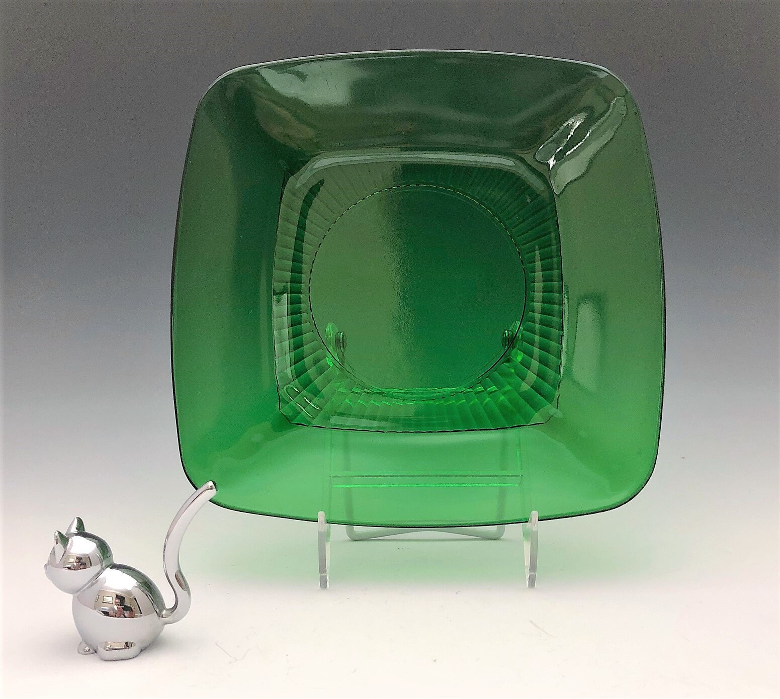 Anchor Hocking Charm Forest Green Dinner Plate Emerald Green Mid