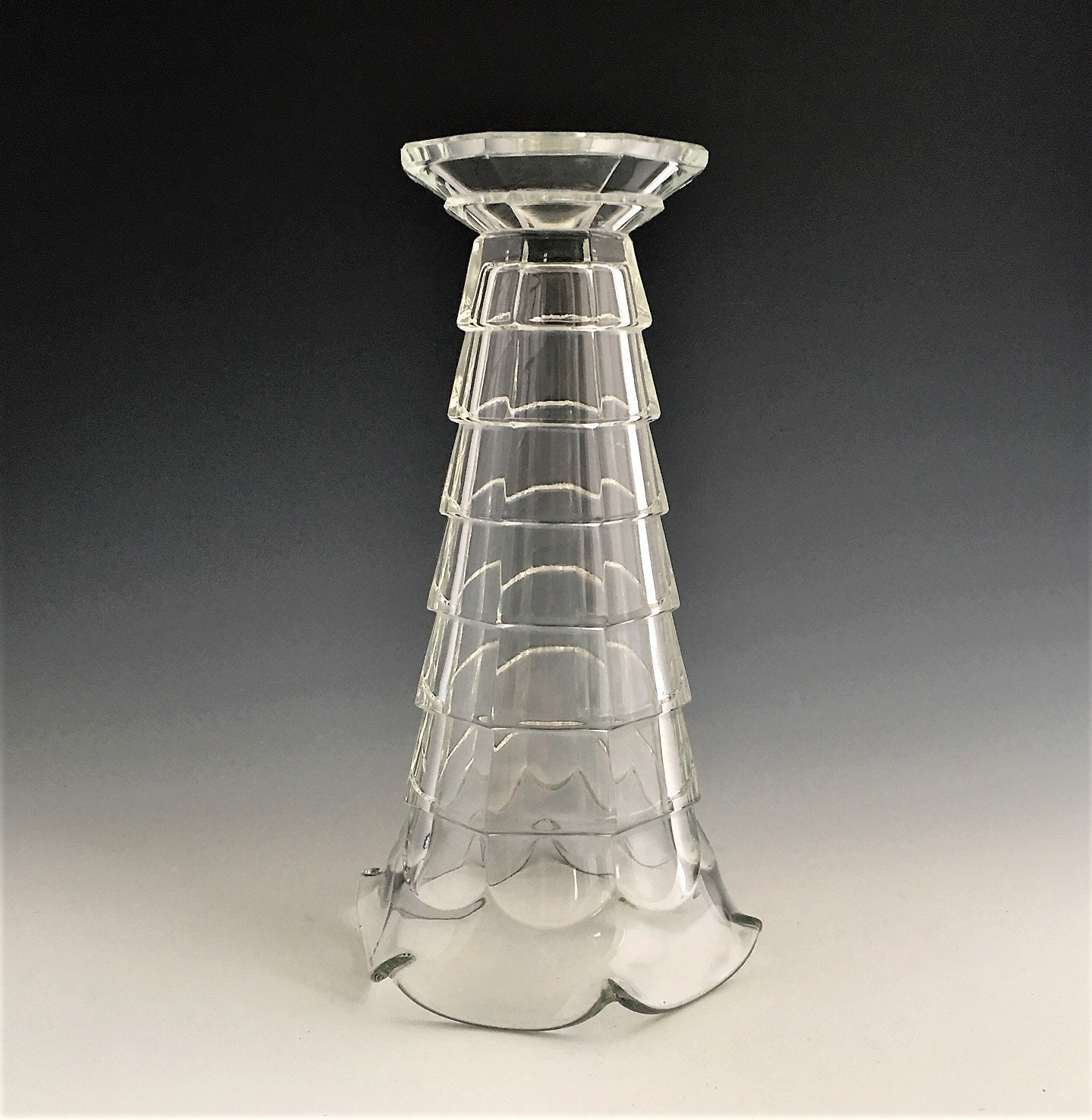 Indiana Glass Tea Room 600 Vase Depression Glass Vase 9 1 2