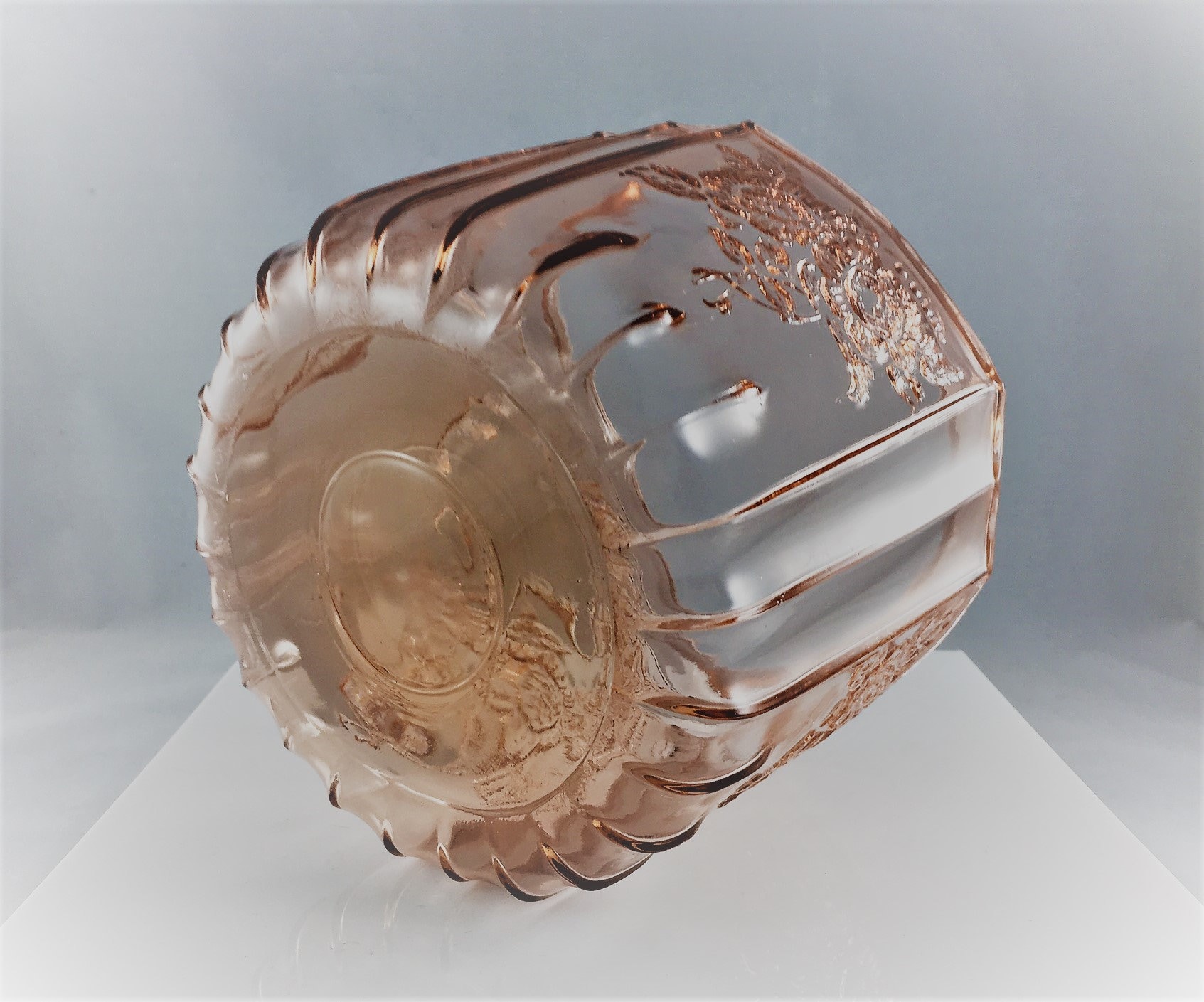 Pink Depression Glass Cookie Jar Hocking Mayfair Pink Open Rose Pattern