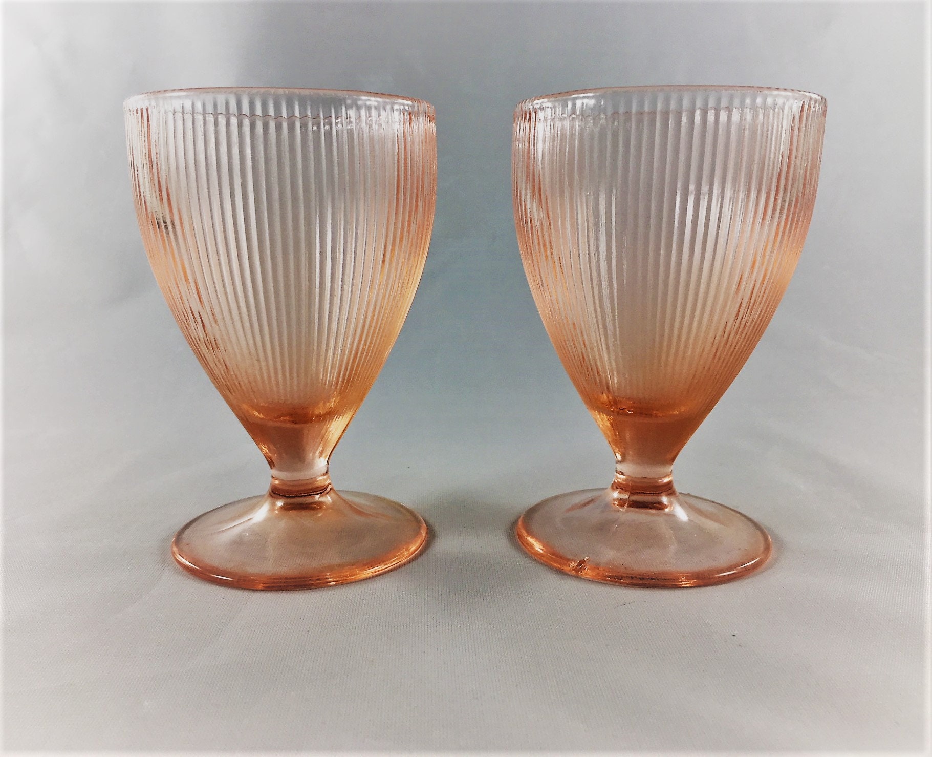 Set of 10 Depression Era Juice Glasses Glass Homespun