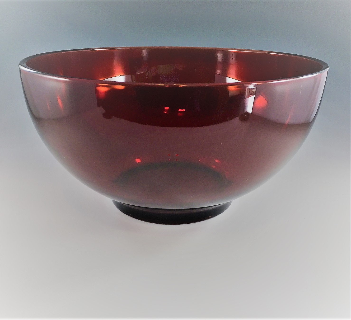 Vintage Anchor Hocking Punch Bowl Set - Royal Ruby Red ...