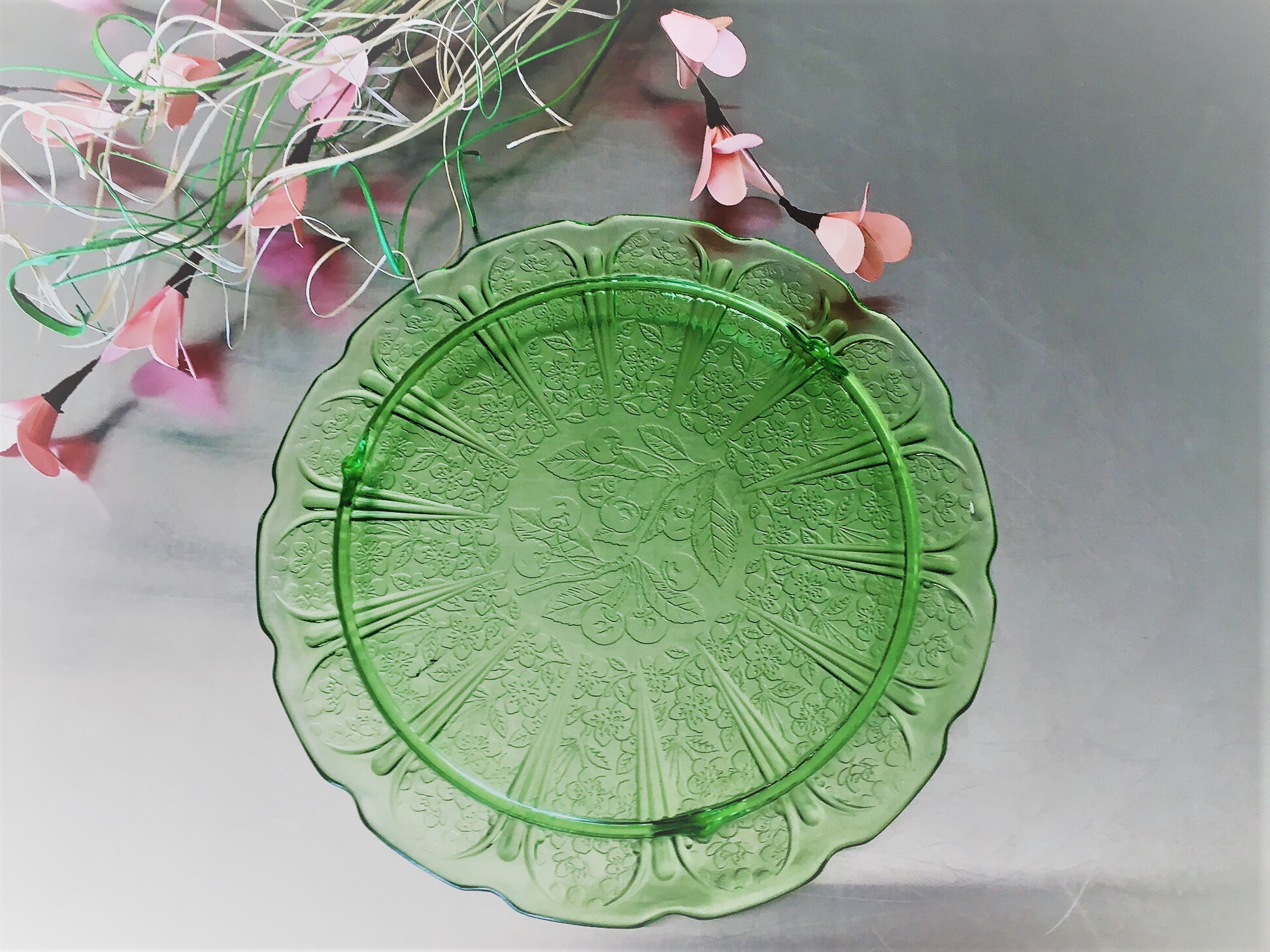 Featured image of post Steps to Prepare Green Depression Glass Footed Cake Plate