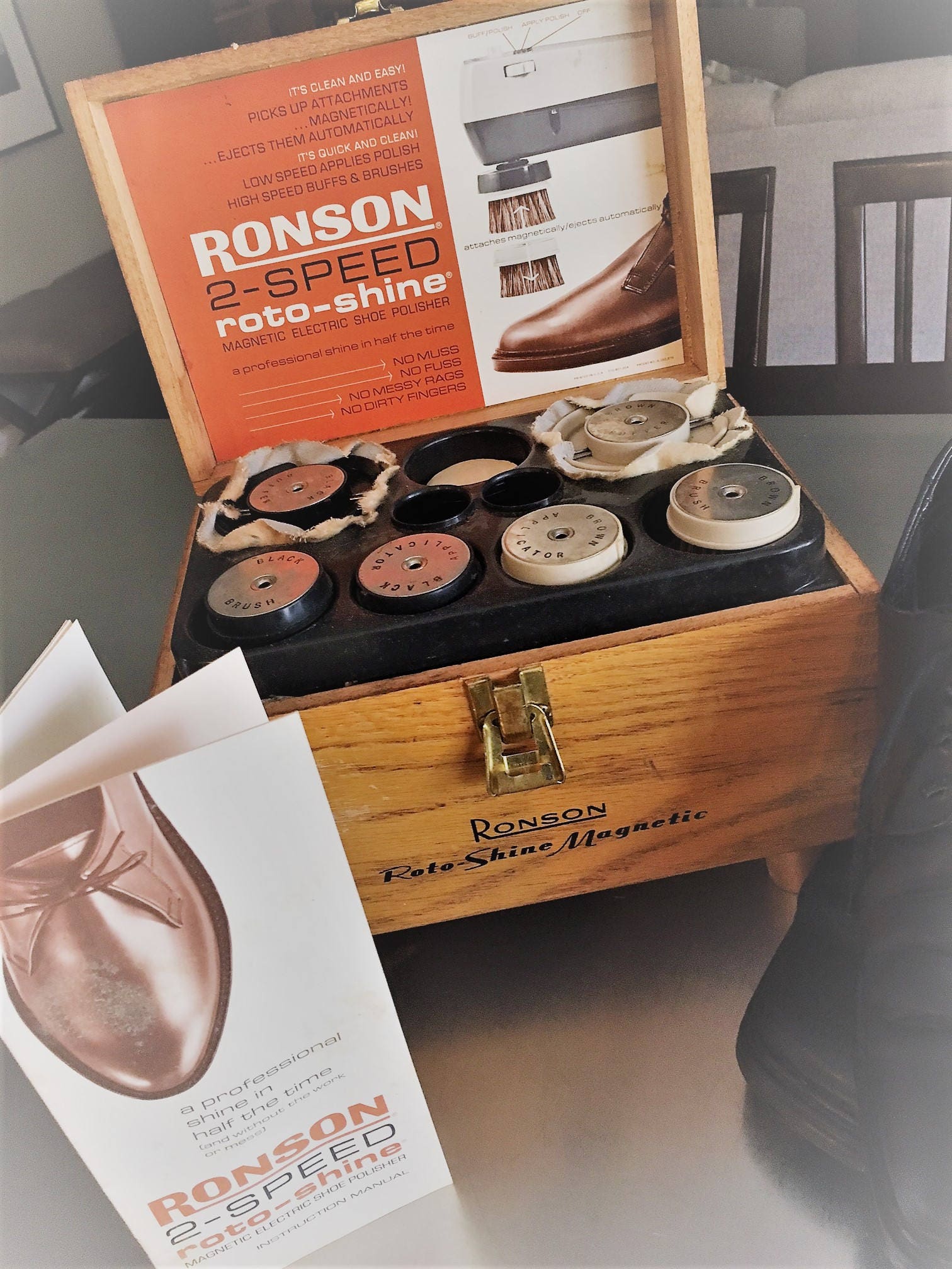 ronson shoe shine box