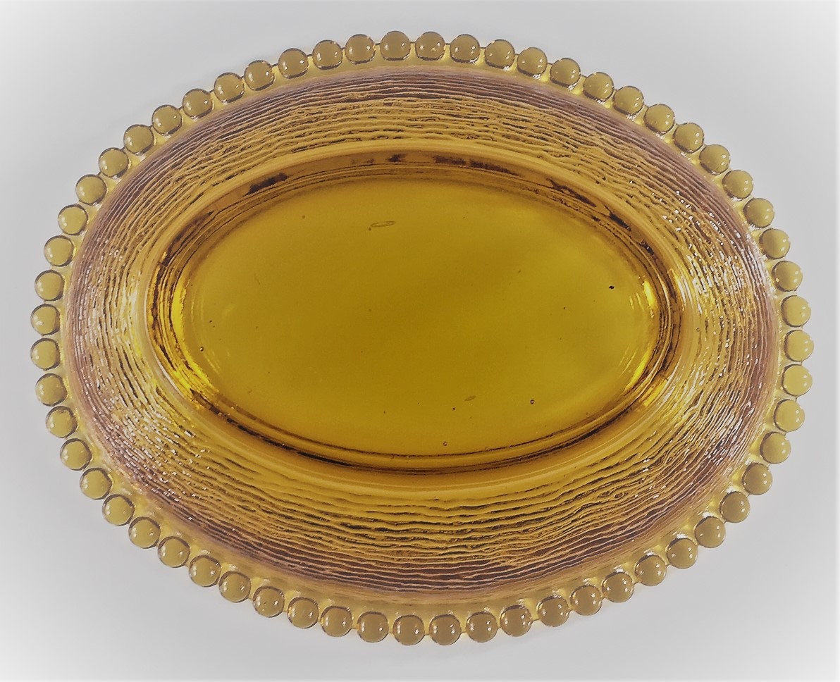 Vintage Amber Chicken Hen on Nest Indiana Glass Chicken Candy Dish/Bowl