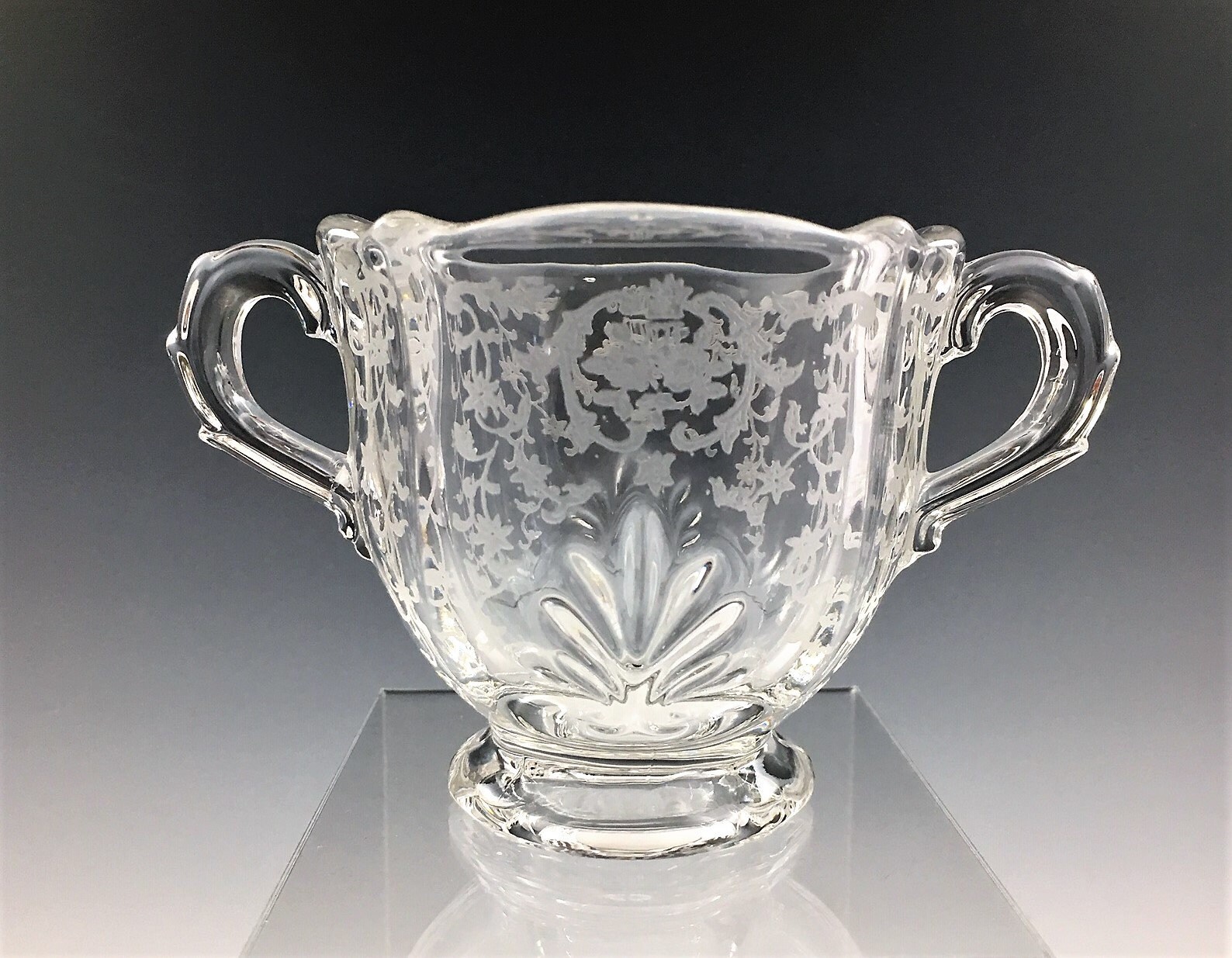 Fostoria Navarre Pattern Breakfast Set Creamer and Open Sugar Bowl