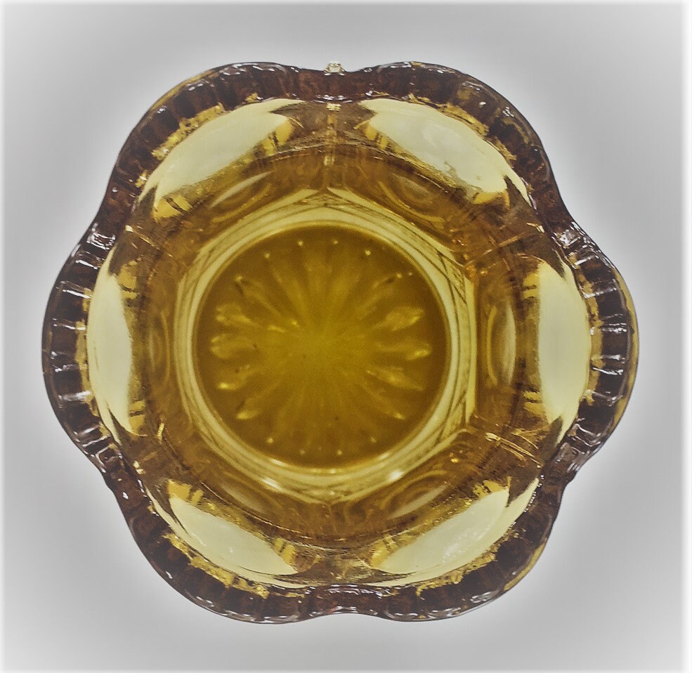 Amber Glass Toothpick Holder