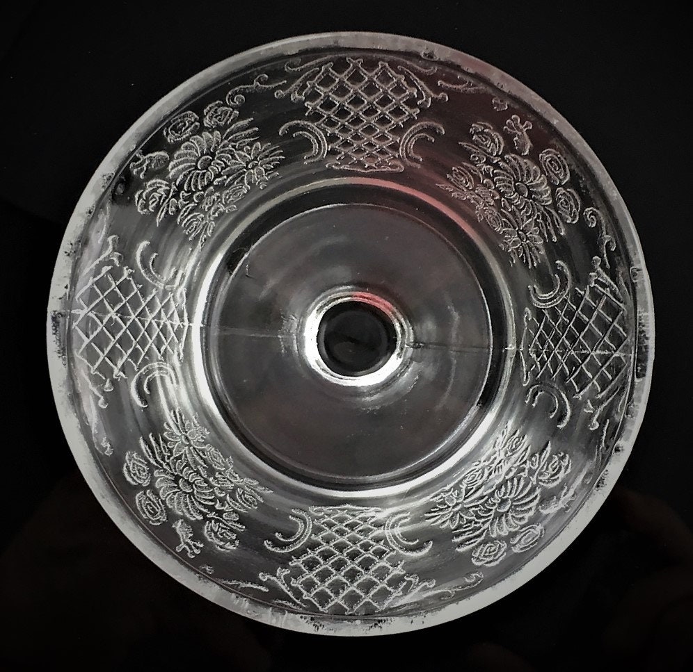 Set of Six Vintage Federal Glass Company Normandie Pattern Clear