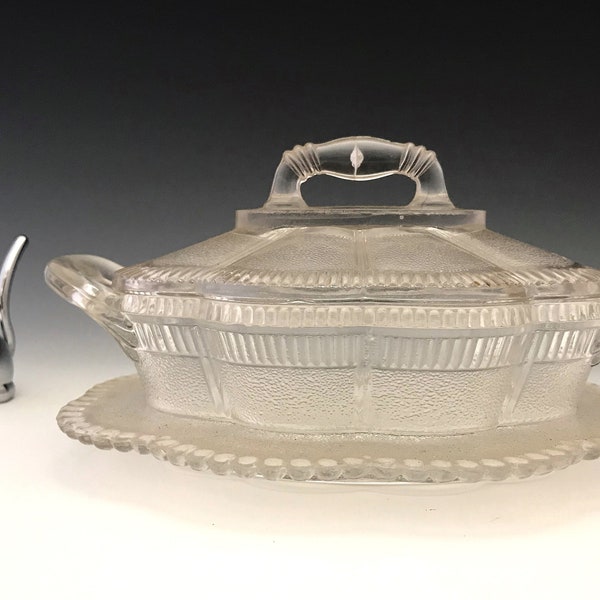 EAPG Butter Dish - Bryce Brothers - Lorne Pattern - Early American Pattern Glass 1880's